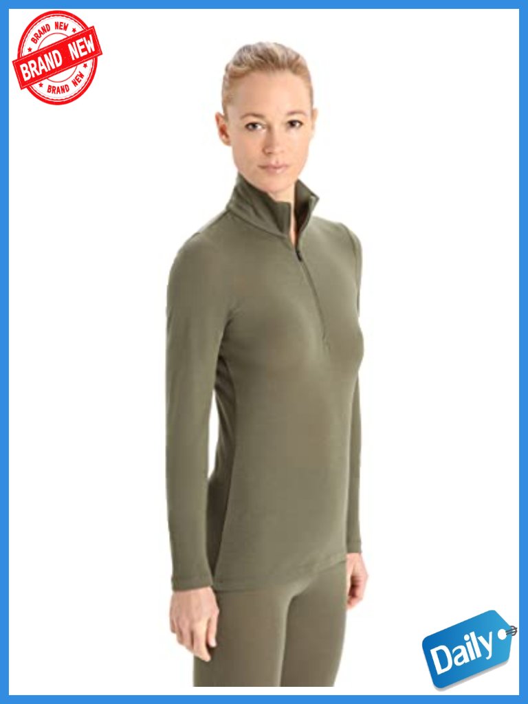 Merino Wool Base Layer Half Zip Top For Women